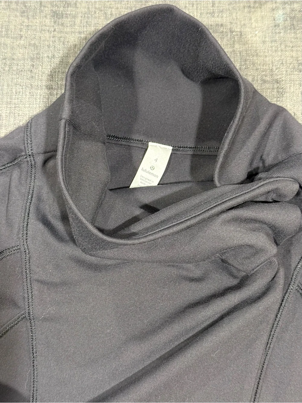 lululemon athletica Black Draped Asymmetrical Rally Wrap Jacket